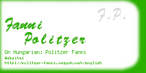 fanni politzer business card